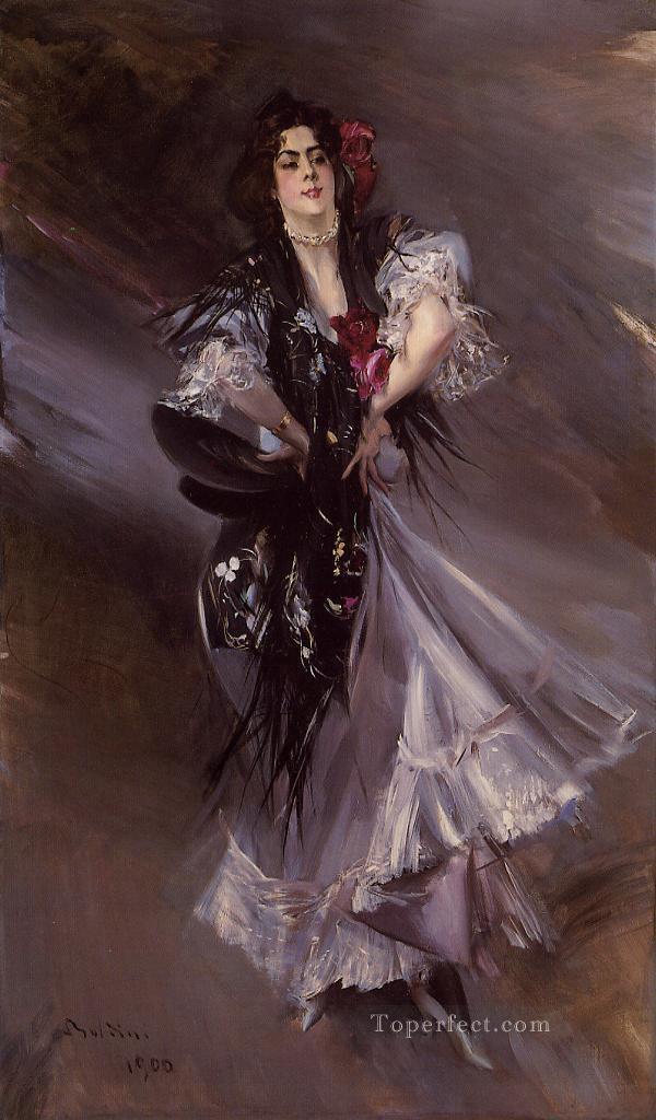 Portrait of Anita de la FerieThe Spanish Dancer genre Giovanni Boldini Oil Paintings